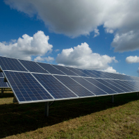 solar panels in field